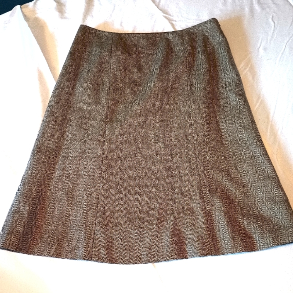 J. Crew Brown Tweed-Patterned Skirt